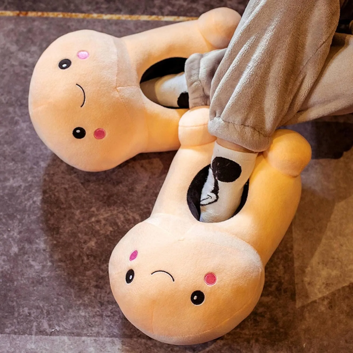 Soft Stuffed House Slippers Cute Winter Warm Slippers Sexy Plush Slippers for Women Girl