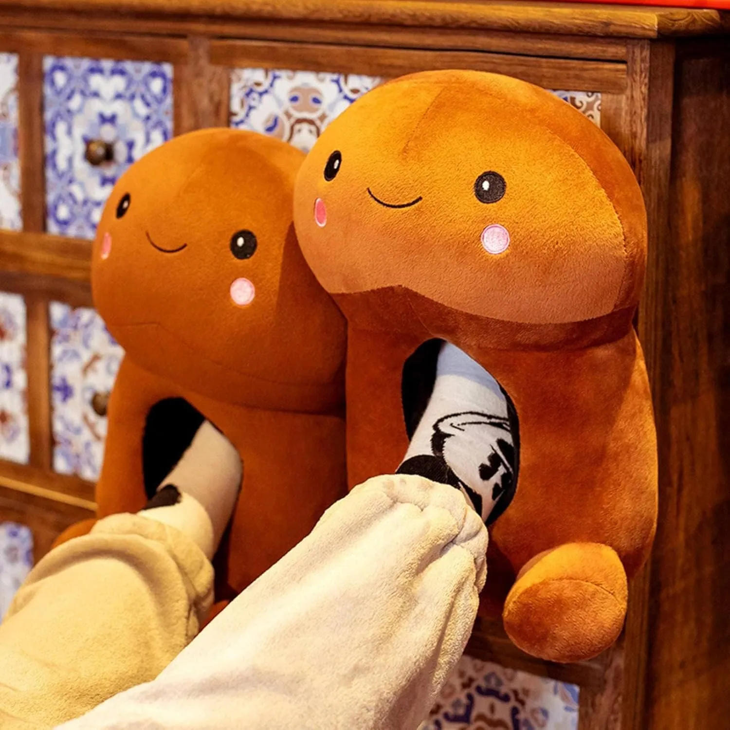 Soft Stuffed House Slippers Cute Winter Warm Slippers Sexy Plush Slippers for Women Girl