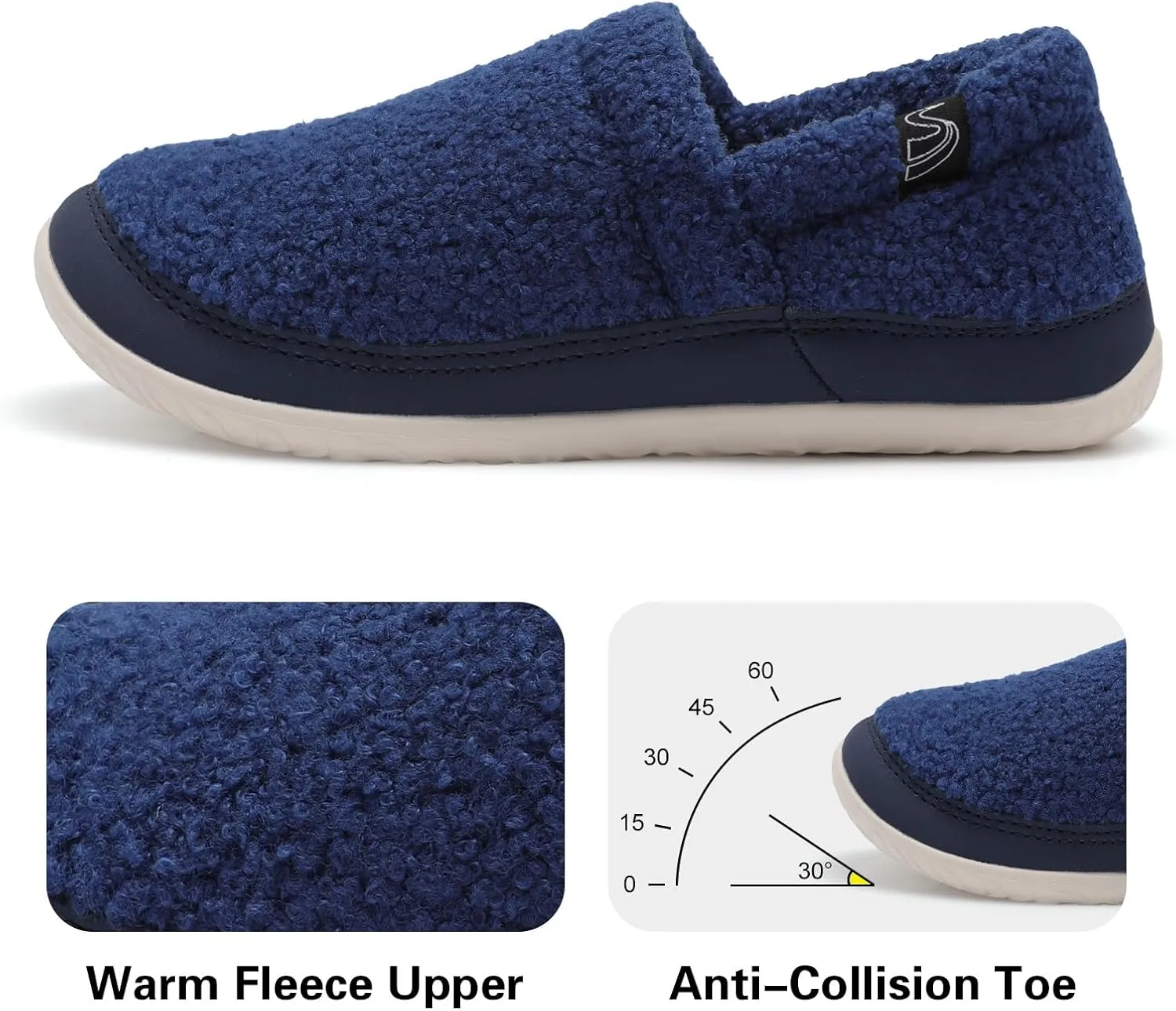 Spesoul Cozy House Slippers for Women Men Fuzzy Indoor House Shoes Warm Home Slipper Socks Outdoor Moccasin Slippers Sneakers Closed Back Lightweight Barefoot for Bedroom Office Travel