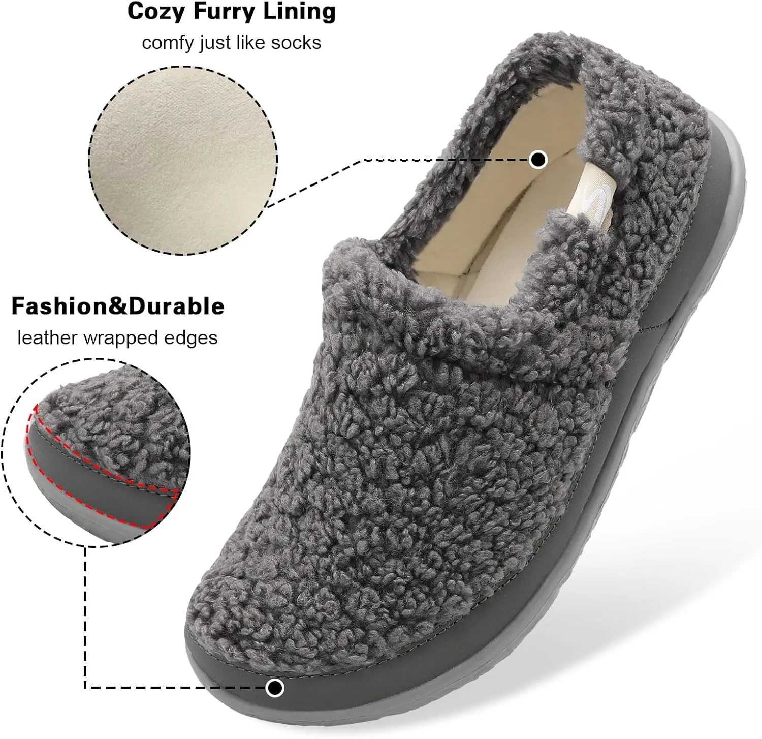 Spesoul Cozy House Slippers for Women Men Fuzzy Indoor House Shoes Warm Home Slipper Socks Outdoor Moccasin Slippers Sneakers Closed Back Lightweight Barefoot for Bedroom Office Travel