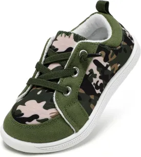 Toddler Wide Toe Box Barefoot Shoes: Boys Tennis Sneakers, First Walking Shoes, Flex Comfort Outdoor