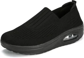 Touchmosees Women's Daily Walker Air Cushion Orthopedic Diabetic-Friendly Wedge Sneaker