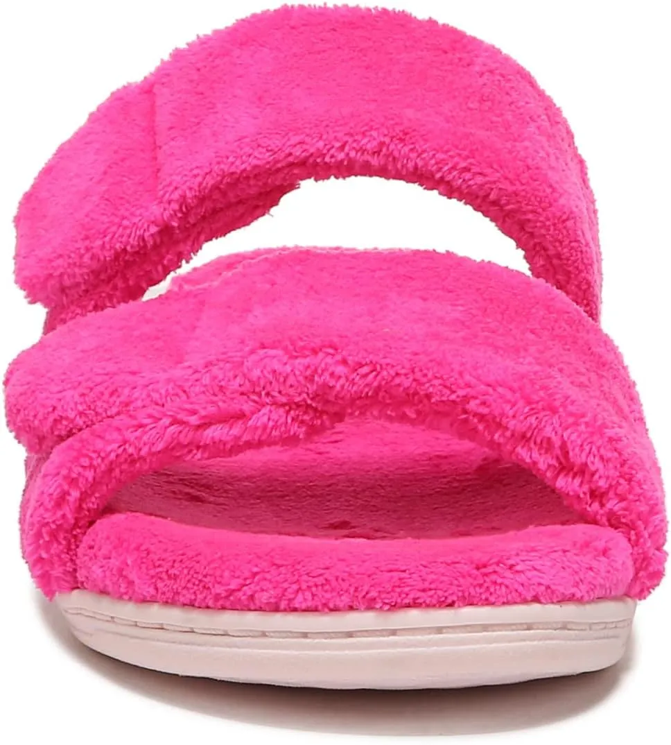 Vionic Women's Indulge Dessie Slipper -Comfortable Spa Slippers That Include a Built-in Concealed Orthotic that helps Correct Pronation and Alleviate Heel Pain Caused by Plantar Fasciitis, Med Width