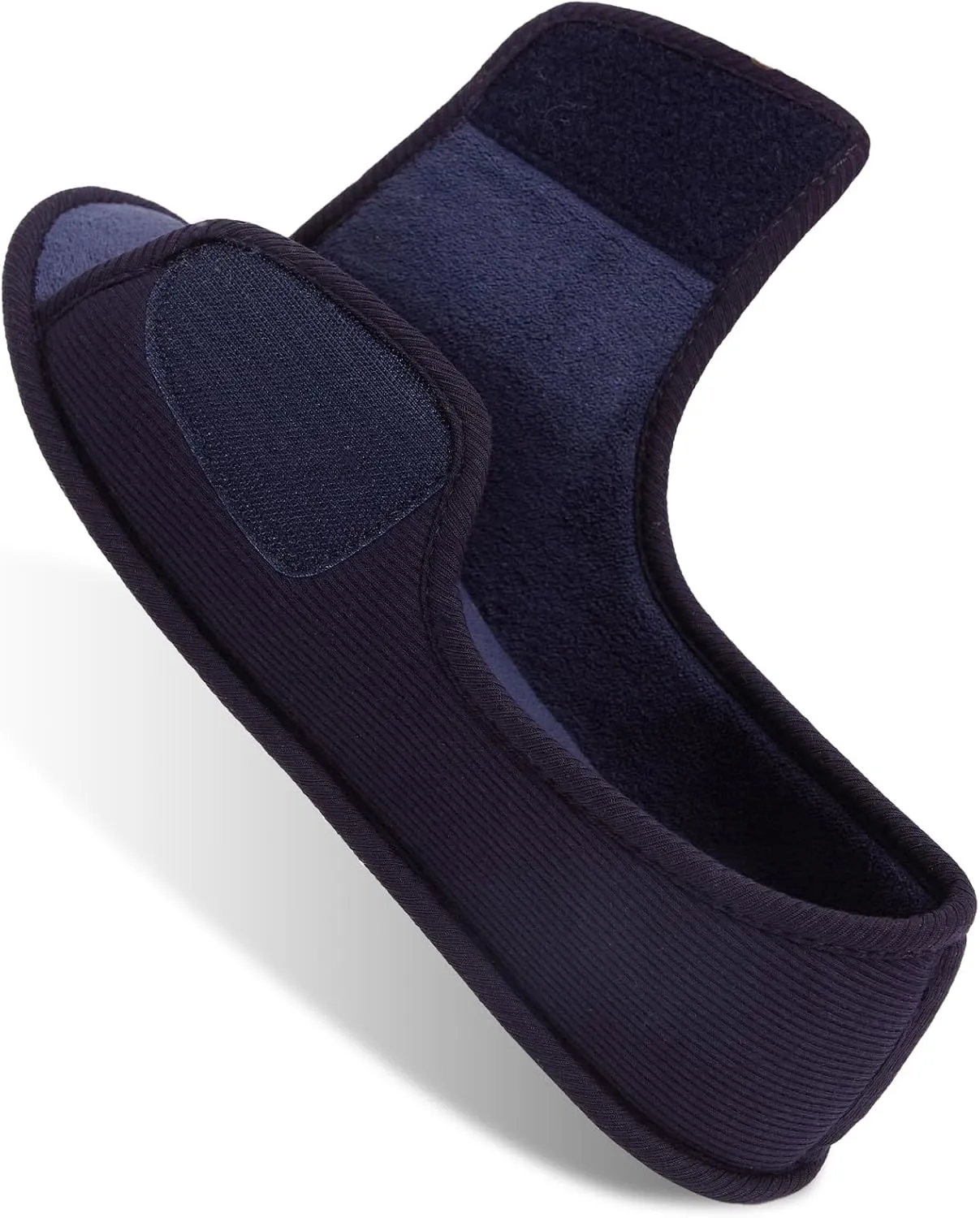 WALKFUN Men's and Women's Diabetic Shoes Open Toe Memory Foam Slippers Adjustable Closure Non-slip House Shoes