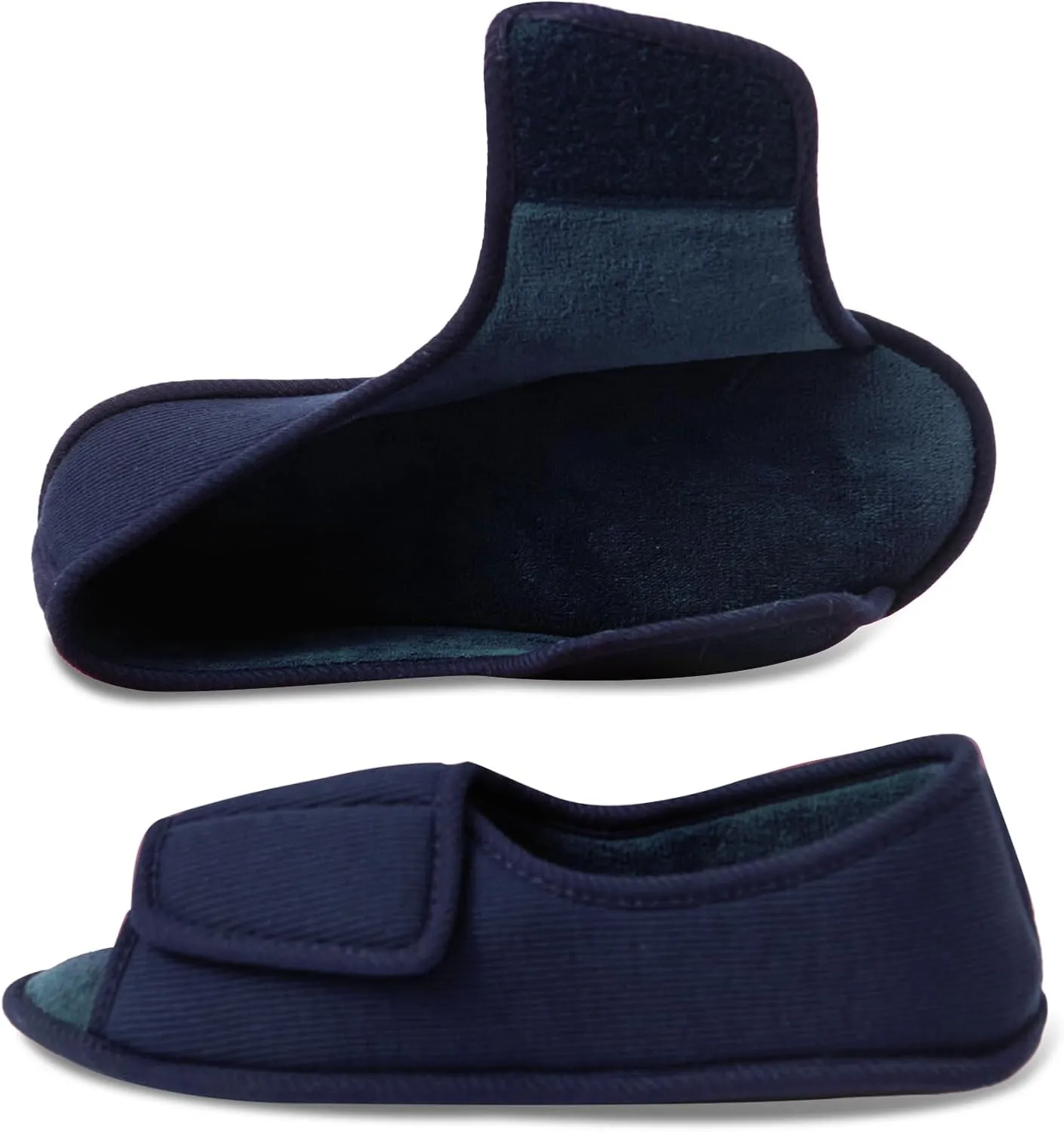 WALKFUN Men's and Women's Diabetic Shoes Open Toe Memory Foam Slippers Adjustable Closure Non-slip House Shoes