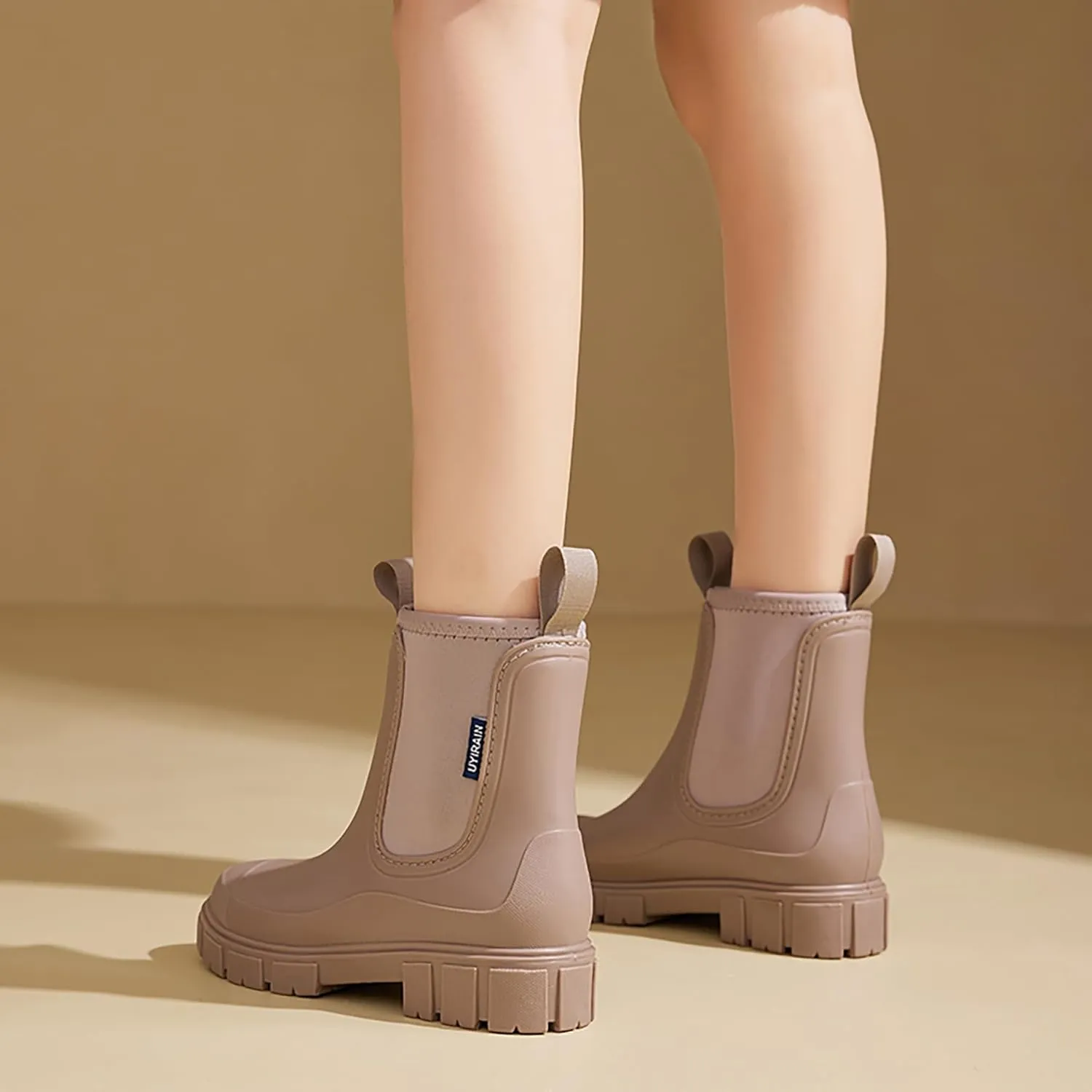 Womens Ankle Rain Boots Waterproof Lightweight Slip Resistant Fashion Garden Booties