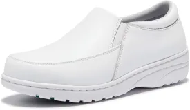 Women's Slip On Extra Wide Width Work Shoes Lightweight Slip Resistant Waterproof Food Service Comfortable Nurse Shoes