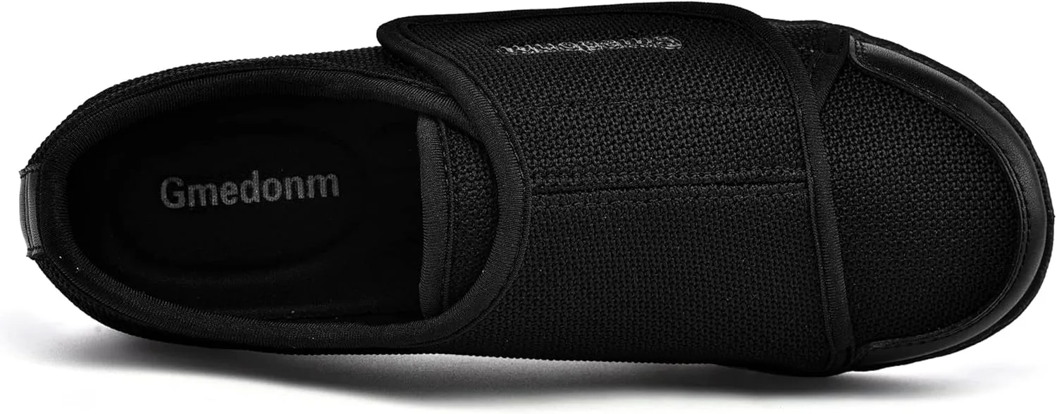 Women's Wide Shoes with Adjustable Lightweight for Diabetic Edema Plantar Fasciitis Bunions Arthritis Swollen Feet Air Cushion Bottom Fattening and Widening Elderly Shoes