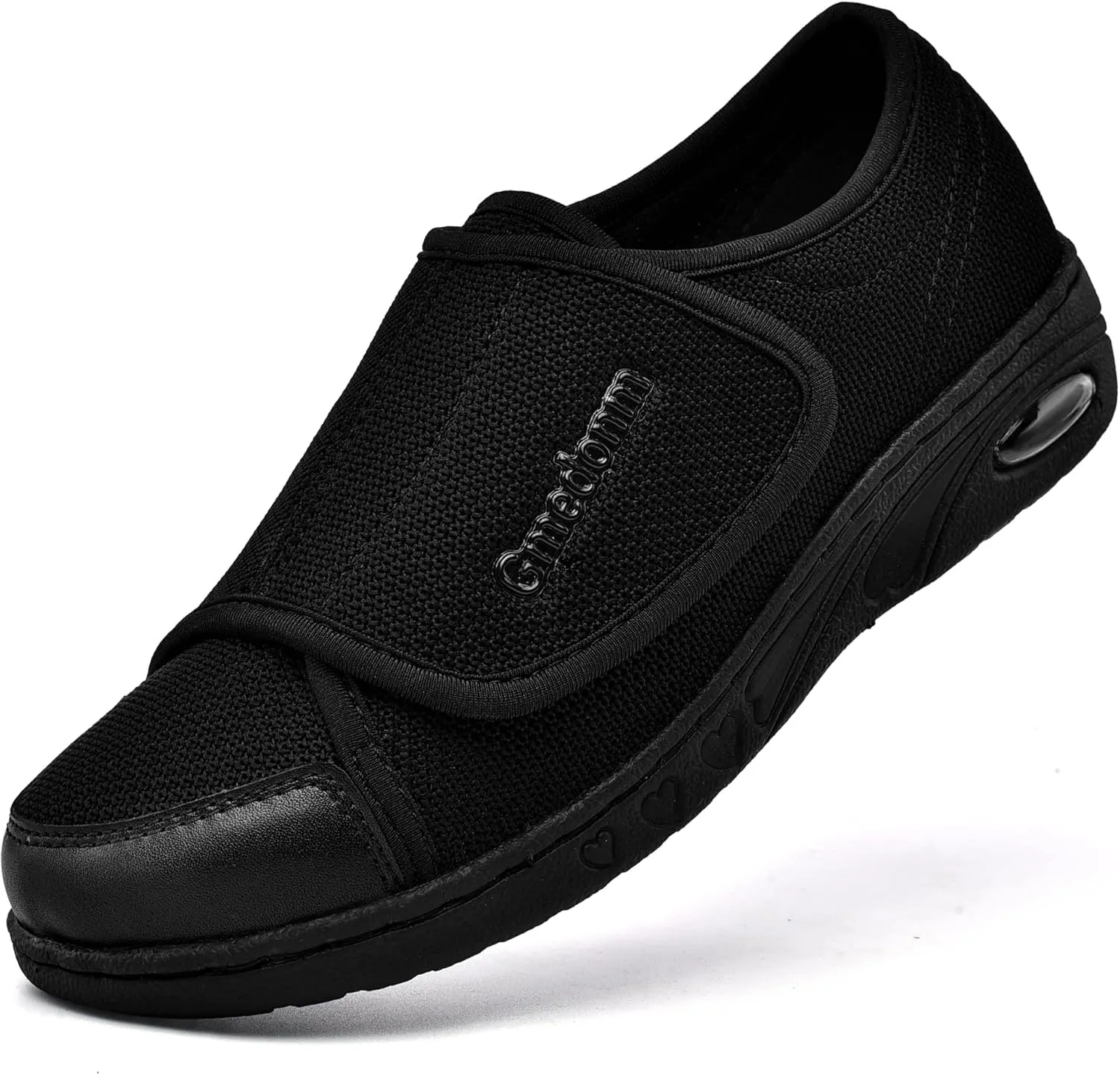 Women's Wide Shoes with Adjustable Lightweight for Diabetic Edema Plantar Fasciitis Bunions Arthritis Swollen Feet Air Cushion Bottom Fattening and Widening Elderly Shoes