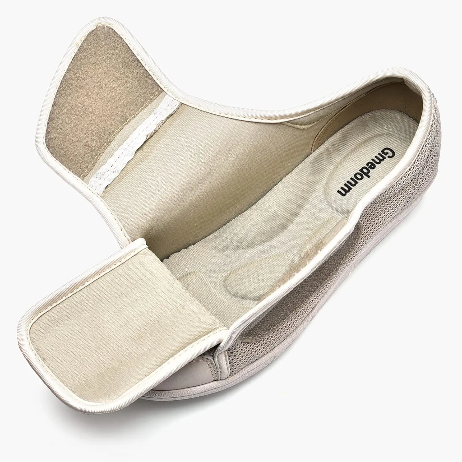 Women's Wide Shoes with Adjustable Lightweight for Diabetic Edema Plantar Fasciitis Bunions Arthritis Swollen Feet Air Cushion Bottom Fattening and Widening Elderly Shoes