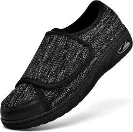 Women's Wide Shoes with Adjustable Lightweight for Diabetic Edema Plantar Fasciitis Bunions Arthritis Swollen Feet Air Cushion Bottom Fattening and Widening Elderly Shoes