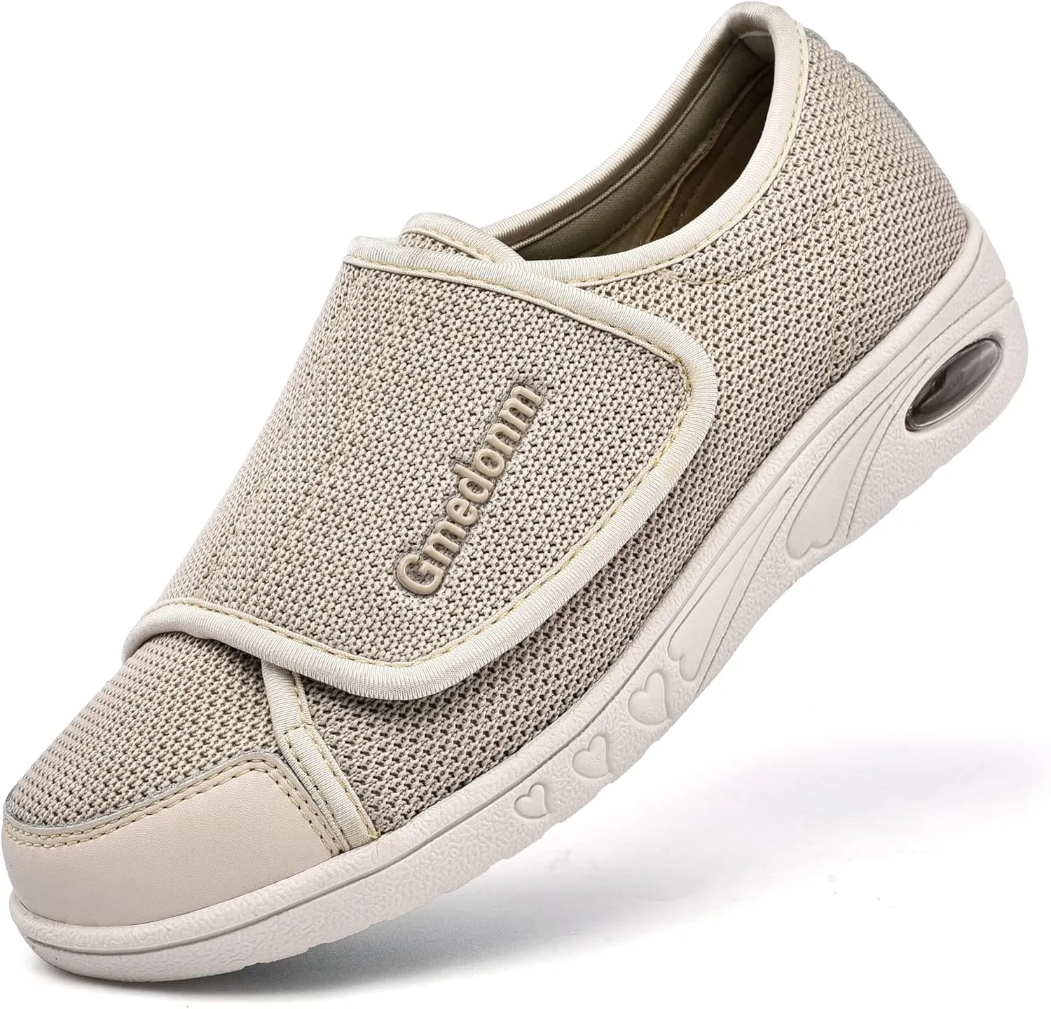 Women's Wide Shoes with Adjustable Lightweight for Diabetic Edema Plantar Fasciitis Bunions Arthritis Swollen Feet Air Cushion Bottom Fattening and Widening Elderly Shoes