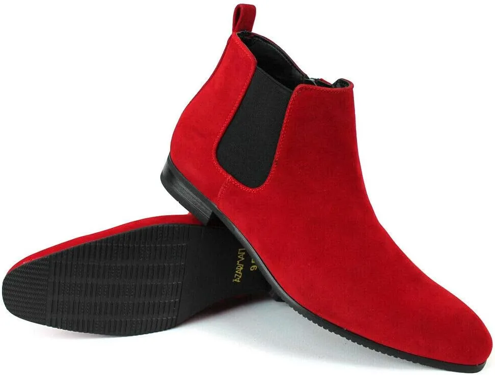 ZARMAN Men's Ankle Dress Chelsea Boots Side Zipper Closure