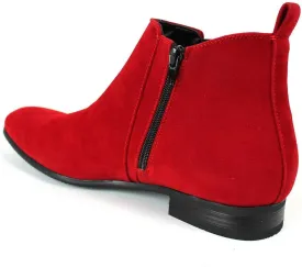 ZARMAN Men's Ankle Dress Chelsea Boots Side Zipper Closure